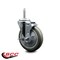 Service Caster 5 Inch Gray Polyurethane Wheel Swivel 58 Inch Threaded Stem Caster with Brake SCC SCC-TS20S514-PPUB-TLB-58212 - alternate 2